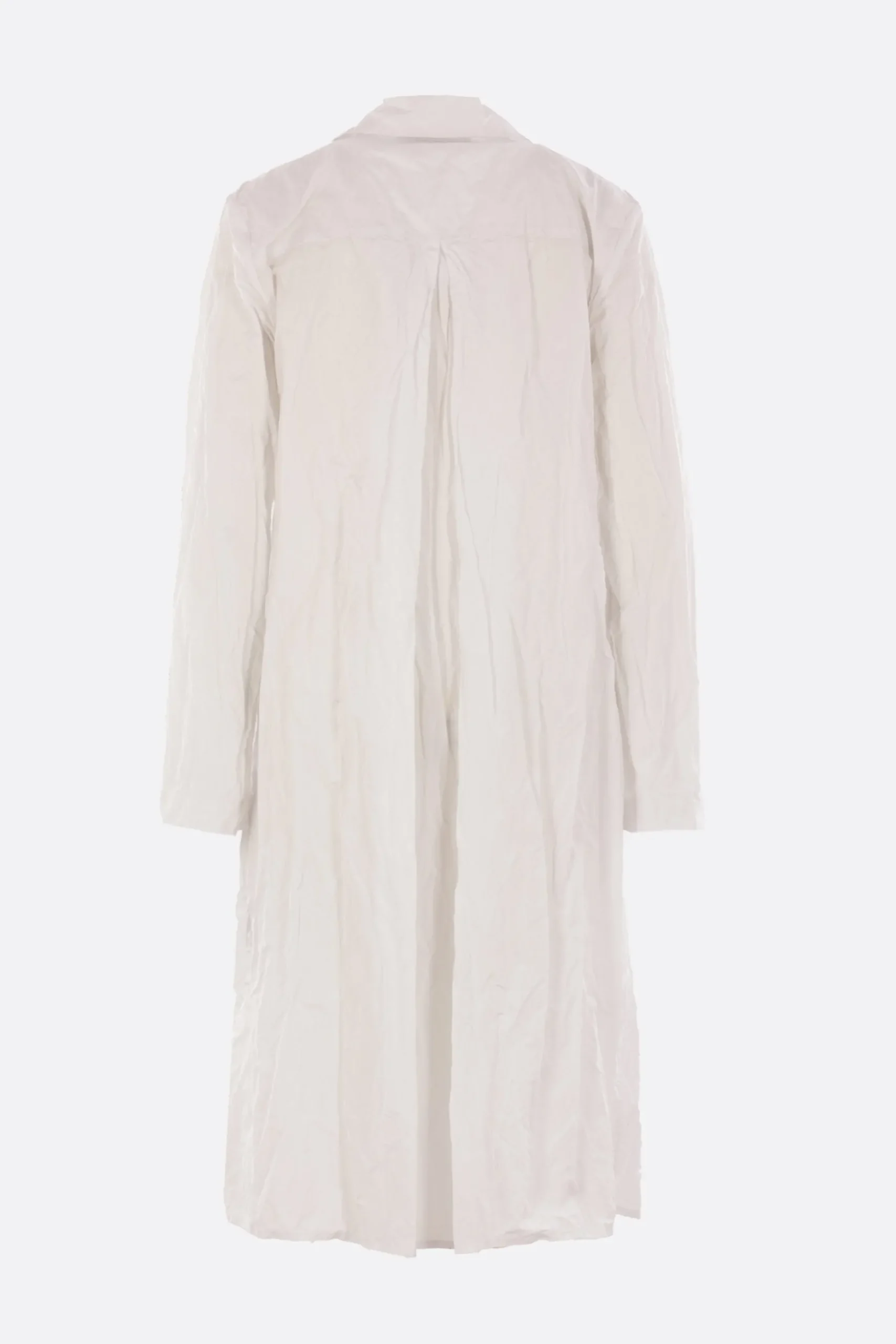 Women MARIA CALDERARA crinkled taffetà overcoat with pin