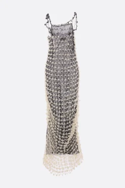 Women PAULINE DUJANCOURT crochet and mesh slip dress