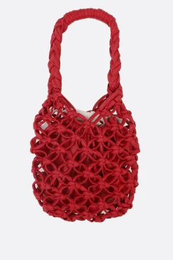 Women COMME DES GARÇONS COMME des GARÇONS crochet eco-leather handbag