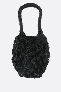 Women COMME DES GARÇONS COMME des GARÇONS crochet eco-leather handbag