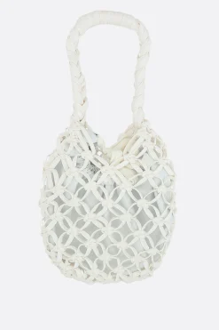 Women COMME DES GARÇONS COMME des GARÇONS crochet eco-leather handbag