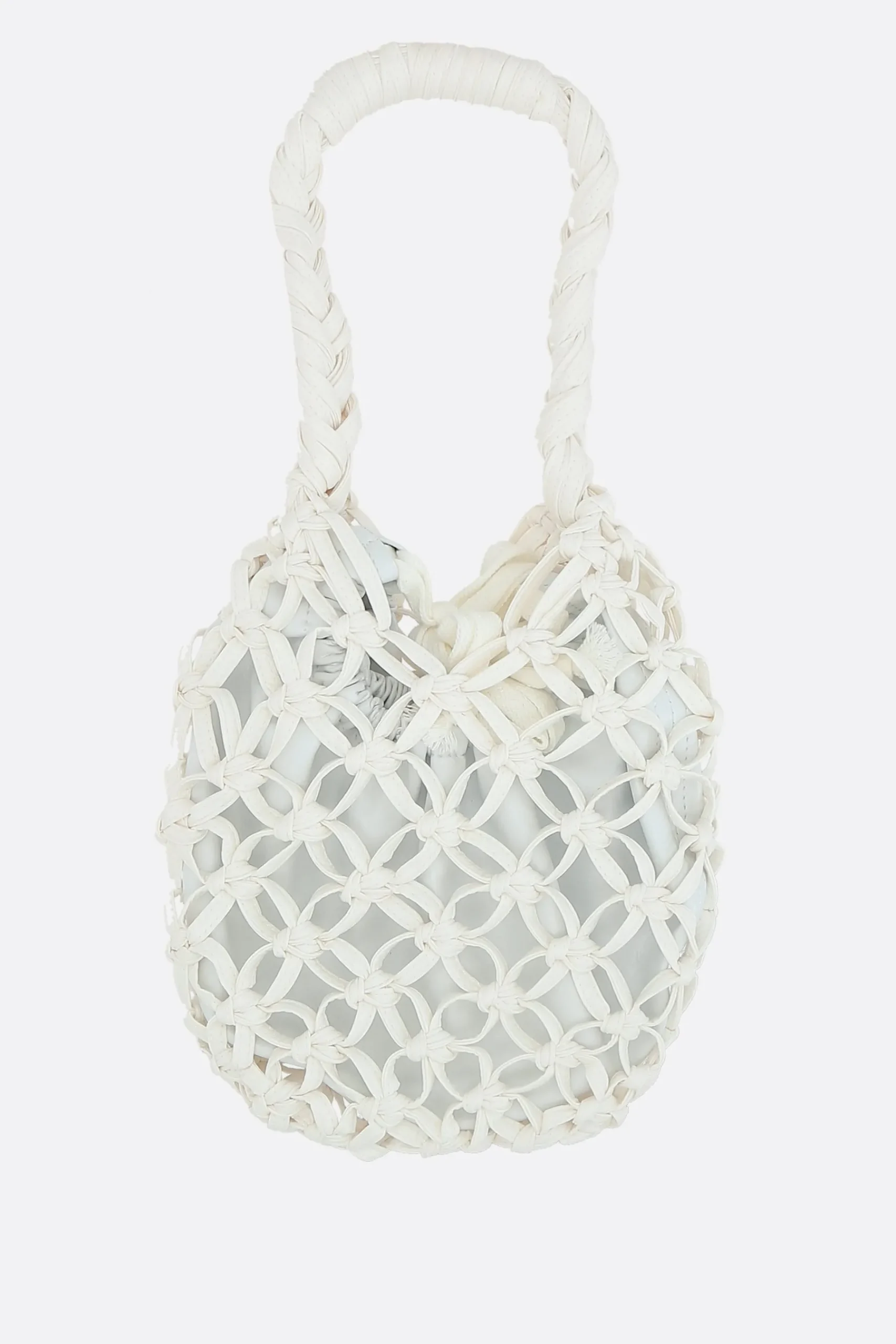 Women COMME DES GARÇONS COMME des GARÇONS crochet eco-leather handbag