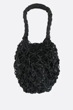 Women COMME DES GARÇONS COMME des GARÇONS crochet eco-leather handbag