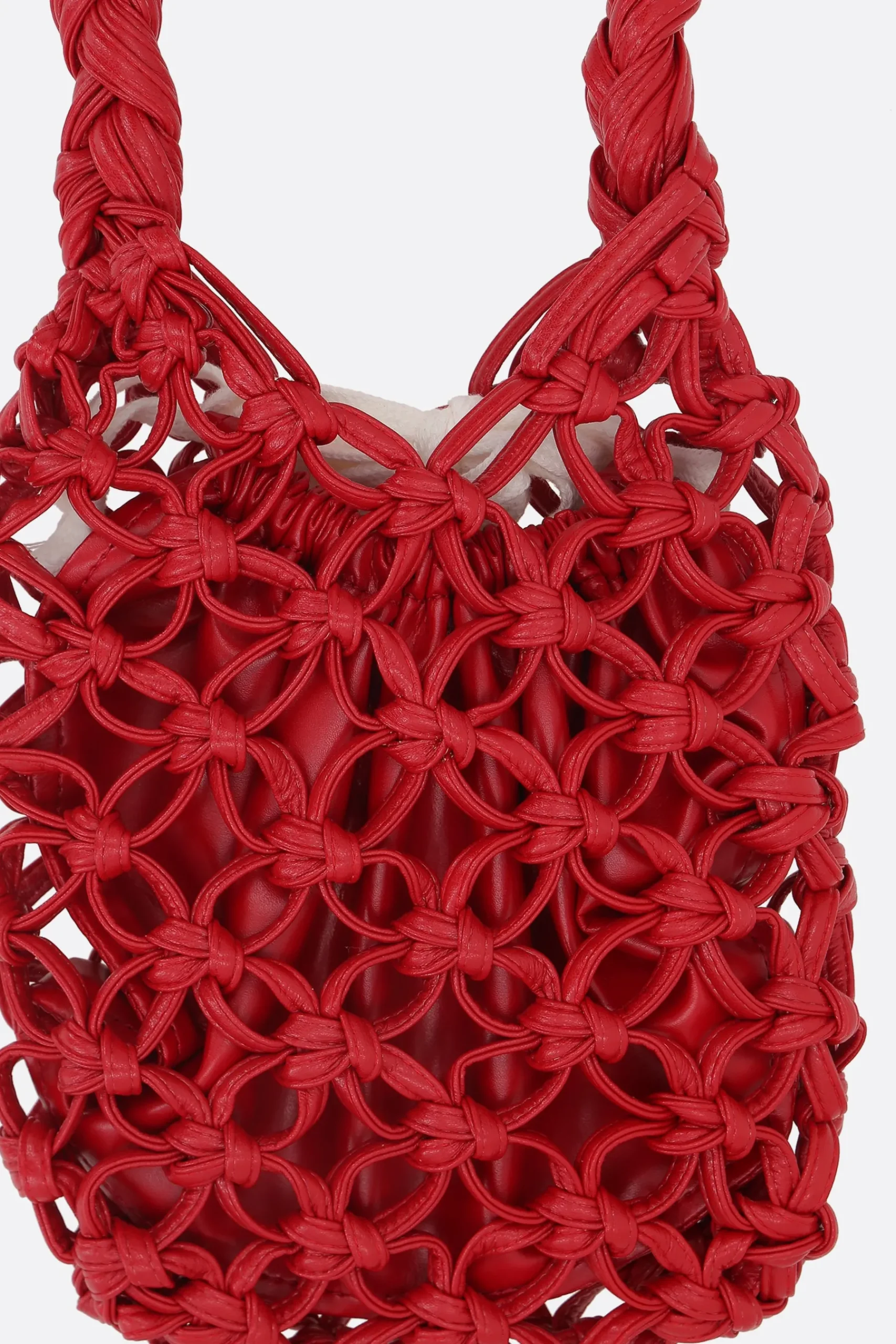 Women COMME DES GARÇONS COMME des GARÇONS crochet eco-leather handbag
