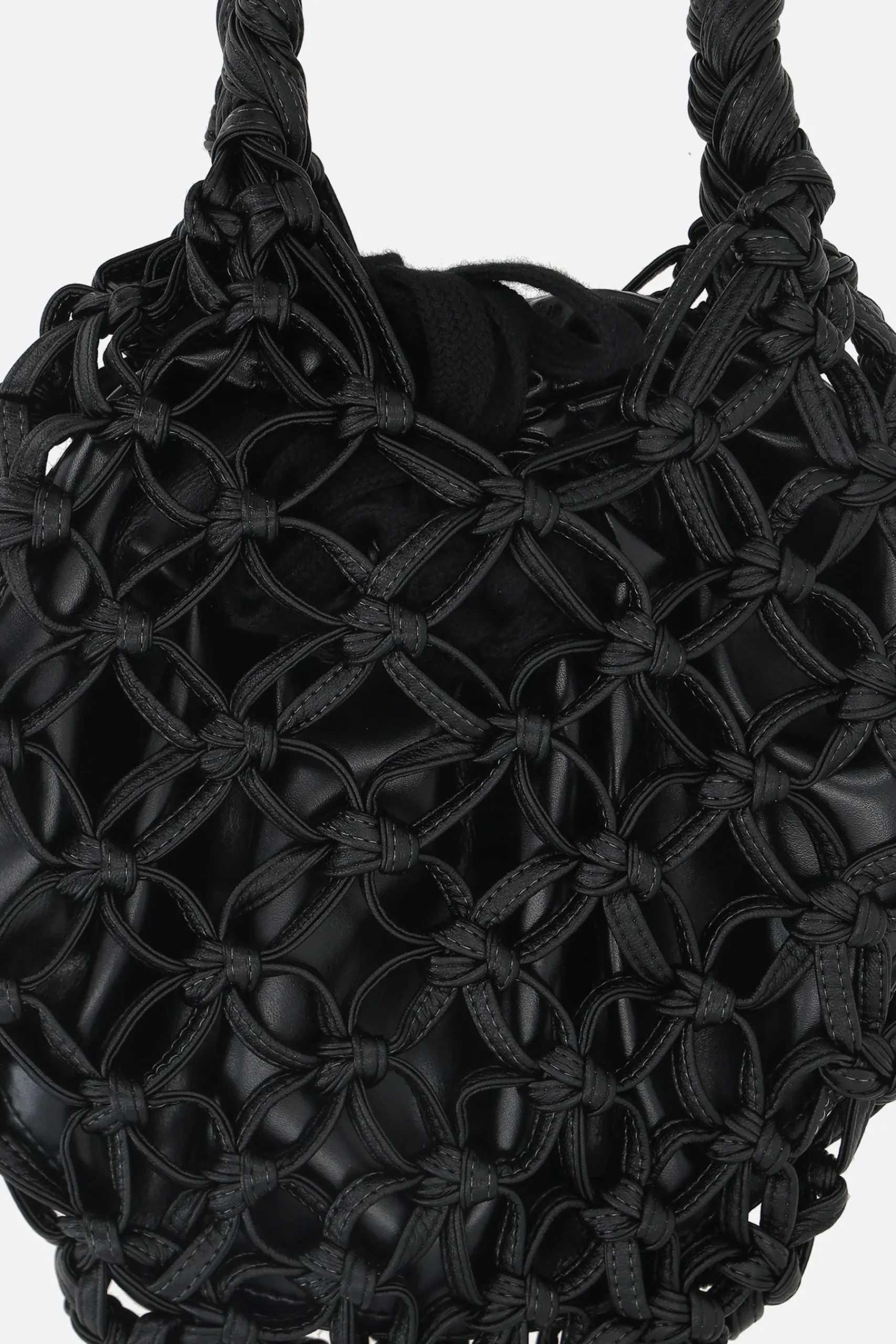Women COMME DES GARÇONS COMME des GARÇONS crochet eco-leather handbag