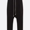 RICK OWENS cropped cotton trousers with drawstring