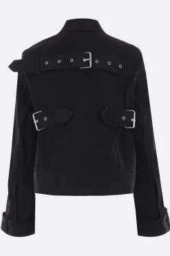 Women MELITTA BAUMEISTER cropped denim jacket with belts
