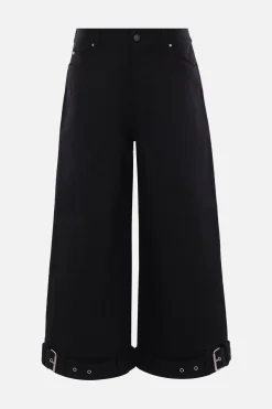 Women MELITTA BAUMEISTER cropped denim jeans with belts