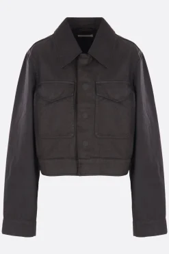 Women LEMAIRE cropped jacket in coated denim