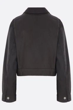 Women LEMAIRE cropped jacket in coated denim