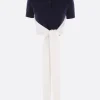 Women LOEWE cropped polo sweater in wool and cashmere blend