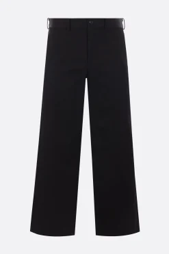 BLACK COMME des GARÇONS cropped straight-leg trousers in drill