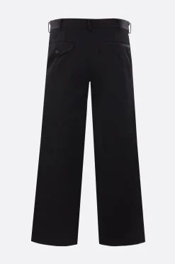 BLACK COMME des GARÇONS cropped straight-leg trousers in drill