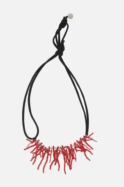 Women MARIA CALDERARA crêpe necklace with resin corals
