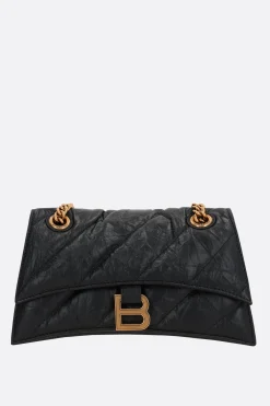 Women BALENCIAGA Crush small quilted leather chain bag