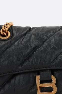 Women BALENCIAGA Crush small quilted leather chain bag