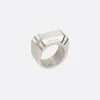 Women RICK OWENS Cut Beveled brass ring