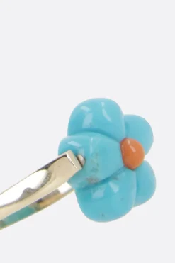 Women ALIITA Daisy Turquoise ring in yellow