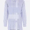 COMME DES GARÇONS SHIRT deconstructed shirt in patchwork poplin