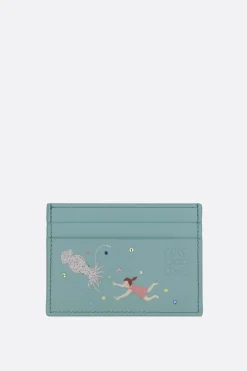 Women LOEWE Deep Sea nappa card case
