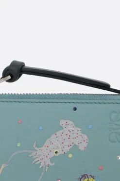 Women LOEWE Deep Sea nappa zipped card case