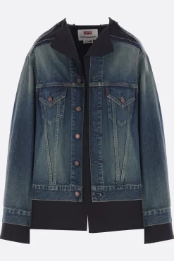Women JUNYA WATANABE denim and gabardine cape