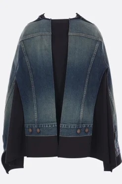 Women JUNYA WATANABE denim and gabardine cape
