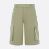 MAISON KITSUNÉ denim cargo shorts with belt