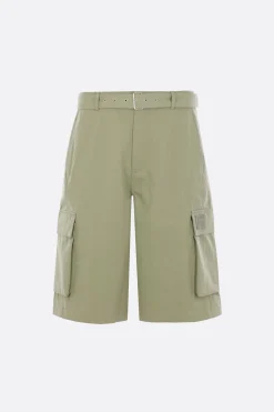 MAISON KITSUNÉ denim cargo shorts with belt
