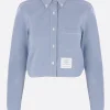 Women THOM BROWNE denim cropped shirt