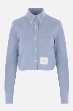 Women THOM BROWNE denim cropped shirt