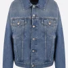 Women MM6 denim jacket with cut-out details