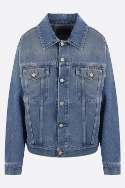 Women MM6 denim jacket with cut-out details