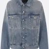 Women MM6 denim jacket with cut-out details