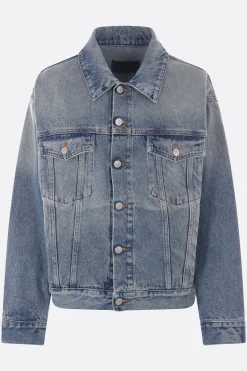 Women MM6 denim jacket with cut-out details