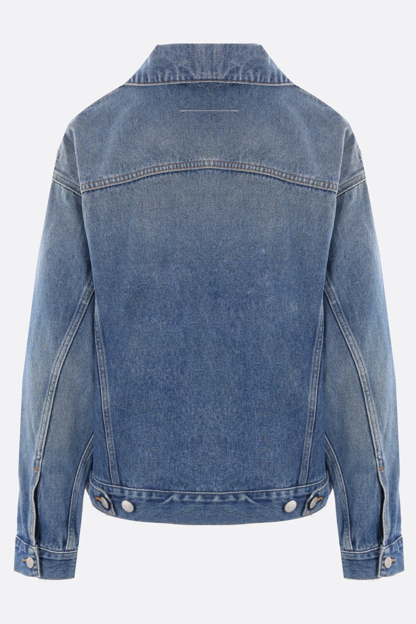 Women MM6 denim jacket with cut-out details