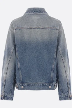 Women MM6 denim jacket with cut-out details