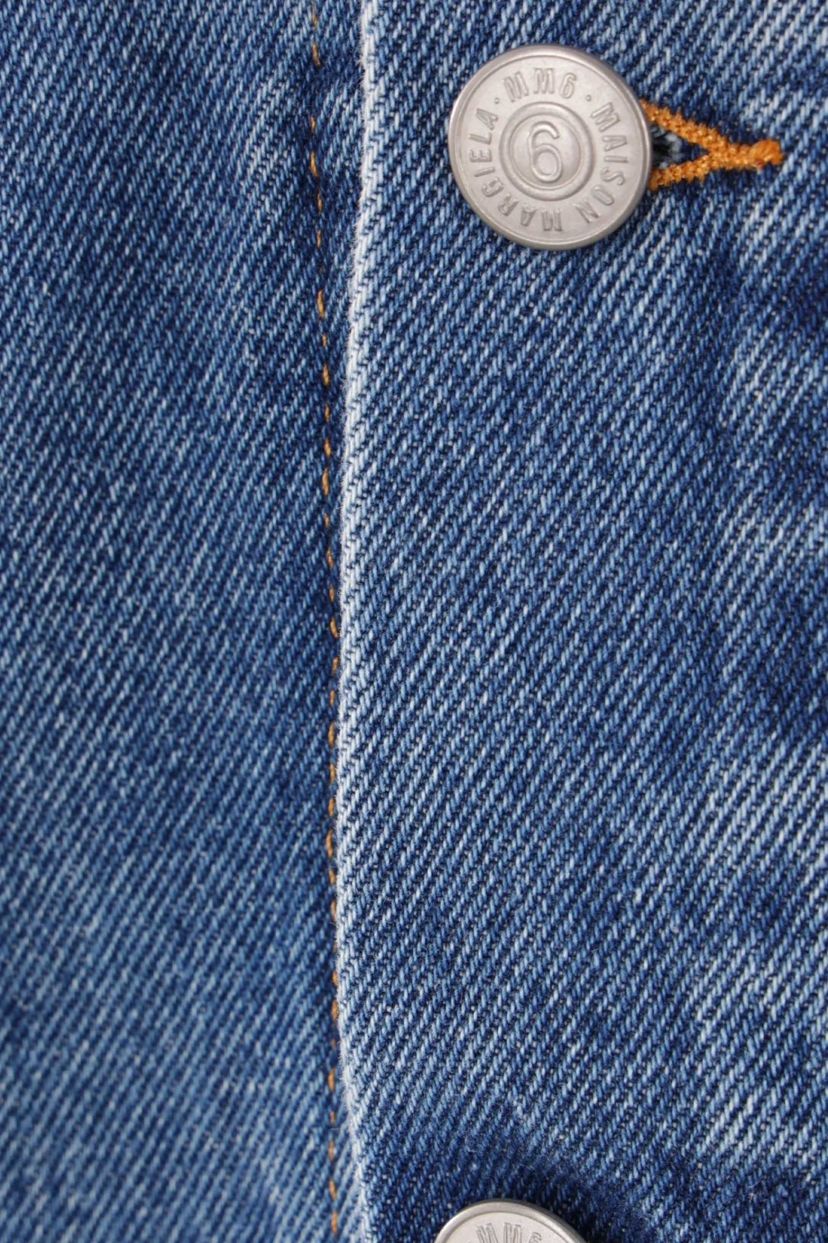 Women MM6 denim jacket with cut-out details