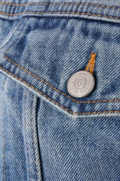 Women MM6 denim jacket with cut-out details
