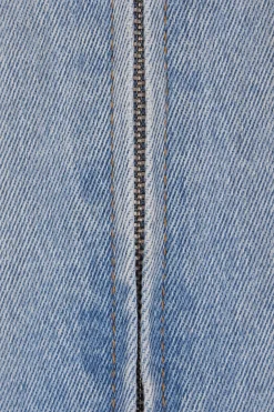 Women MM6 denim vest with a distressed effect