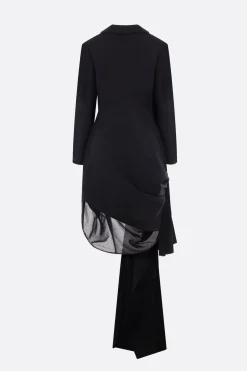 Women YOHJI YAMAMOTO Disentanglement Puzzle gabardine and voile jacket