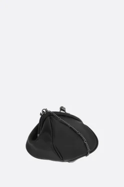 Women DISCORD YOHJI YAMAMOTO Double Clasp pouch in smooth leather