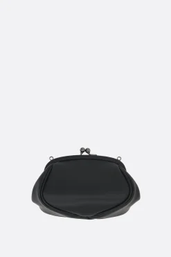 Women DISCORD YOHJI YAMAMOTO Double Clasp pouch in smooth leather