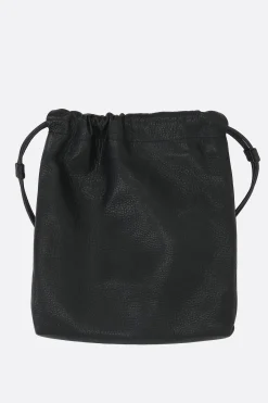 Women Y'S double pouch in grainy leather