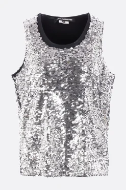 Women JUNYA WATANABE double tank top in sequinned mesh