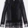 Women COMME DES GARÇONS double-breasted jacket in tulle and organza