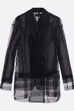 Women COMME DES GARÇONS double-breasted jacket in tulle and organza