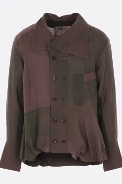 ZIGGY CHEN double-breasted shirt in cotton and ramie blend