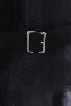 Women TAO COMME DES GARÇONS double-breasted trench in tulle with a wool collar