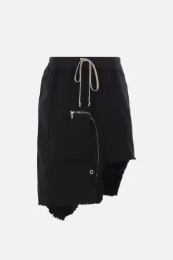 RICK OWENS DRKSHDW Dracca asymmetric skirt in canvas
